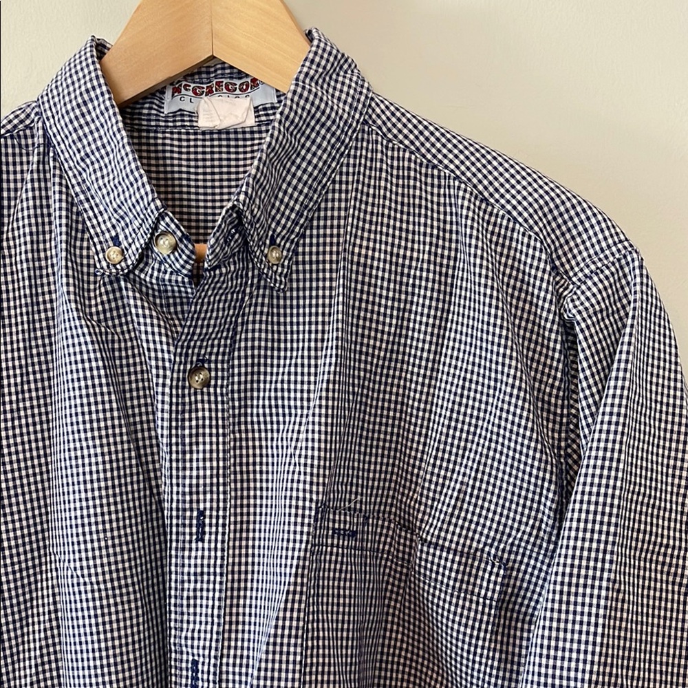 McGregor Navy and White Checkered Men's Shirt